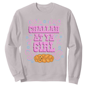 Funny Jewish Holiday Sweatshirt Challah At Ya Girl Gift TS12 Ice Gray Print Your Wear