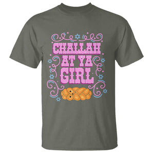 Funny Jewish Holiday T Shirt Challah At Ya Girl Gift TS12 Military Green Print Your Wear