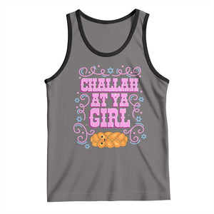 Funny Jewish Holiday Tank Top Challah At Ya Girl Gift TS12 Deep Heather Black Print Your Wear