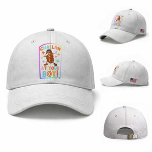 Hanukkah Challah At Ya Boy Baseball Cap Funny Holiday Gift TS12 Baseball Cap Universal Fit White Print Your Wear