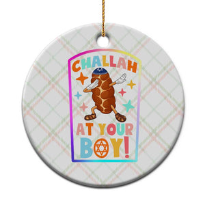 Hanukkah Challah At Ya Boy Ceramic Ornament Funny Holiday Gift TS12 1pc Christmas Plaid Print Your Wear