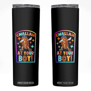 Hanukkah Challah At Ya Boy Skinny Tumbler Funny Holiday Gift TS12 Black Print Your Wear