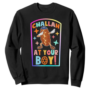 Hanukkah Challah At Ya Boy Sweatshirt Funny Holiday Gift TS12 Black Print Your Wear