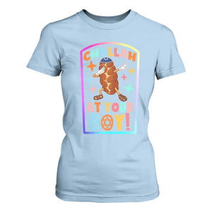 Hanukkah Challah At Ya Boy T Shirt For Women Funny Holiday Gift TS12 Light Blue Print Your Wear