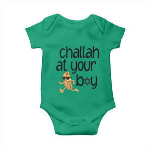 Festival Of Lights Gift Baby Onesie Hanukkah Challah At Ya Boy TS12 Irish Green Print Your Wear