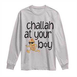 Festival Of Lights Gift Long Sleeve Shirt Hanukkah Challah At Ya Boy TS12 Ice Gray Print Your Wear
