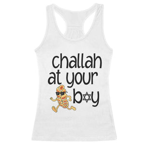 Festival Of Lights Gift Racerback Tank Top Hanukkah Challah At Ya Boy TS12 White Print Your Wear