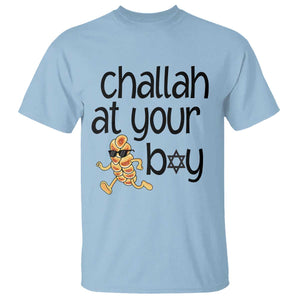 Festival Of Lights Gift T Shirt Hanukkah Challah At Ya Boy TS12 Light Blue Print Your Wear