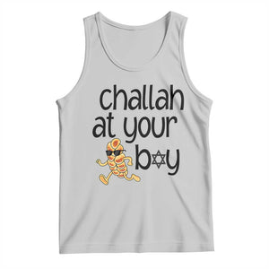 Festival Of Lights Gift Tank Top Hanukkah Challah At Ya Boy TS12 Ash Print Your Wear