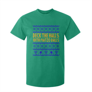 Funny Ugly Hanukkah T Shirt For Kid Deck The Halls With Matzo Balls Jewish Gift TS12 Irish Green Print Your Wear