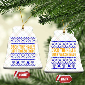 Funny Ugly Hanukkah Ceramic Ornament Deck The Halls With Matzo Balls Jewish Gift TS12 Print Your Wear
