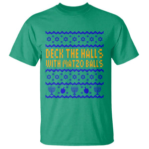 Funny Ugly Hanukkah T Shirt Deck The Halls With Matzo Balls Jewish Gift TS12 Irish Green Print Your Wear