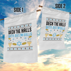 Deck The Halls With Matzo Balls Garden Flag Funny Ugly Jewish Holiday Gift TS12 Print Your Wear