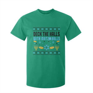 Deck The Halls With Matzo Balls T Shirt For Kid Funny Ugly Jewish Holiday Gift TS12 Irish Green Print Your Wear