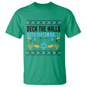 Deck The Halls With Matzo Balls T Shirt Funny Ugly Jewish Holiday Gift TS12 Irish Green Print Your Wear