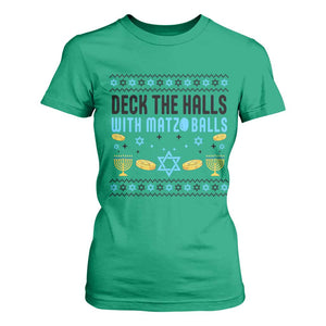 Deck The Halls With Matzo Balls T Shirt For Women Funny Ugly Jewish Holiday Gift TS12 Irish Green Print Your Wear