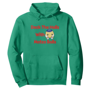 Deck The Halls With Matzo Balls Hoodie Religious Jewish Holiday Gift TS12 Irish Green Print Your Wear