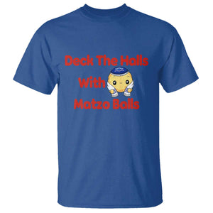 Deck The Halls With Matzo Balls T Shirt Religious Jewish Holiday Gift TS12 Royal Blue Print Your Wear