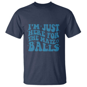 Funny Hanukkah T Shirt Im Just Here For The Matzo Balls Jewish Gift TS12 Navy Print Your Wear