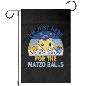 Im Just Here For The Matzo Balls Garden Flag Funny Jewish Holiday Gift TS12 Black Print Your Wear