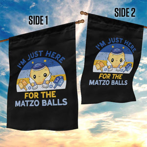 Im Just Here For The Matzo Balls Garden Flag Funny Jewish Holiday Gift TS12 Print Your Wear