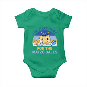 Im Just Here For The Matzo Balls Baby Onesie Funny Jewish Holiday Gift TS12 Irish Green Print Your Wear