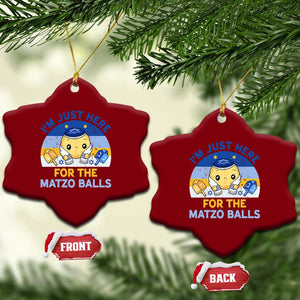 Im Just Here For The Matzo Balls Ceramic Ornament Funny Jewish Holiday Gift TS12 Print Your Wear