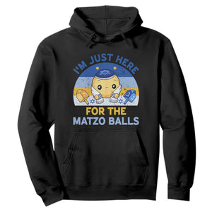 Im Just Here For The Matzo Balls Hoodie Funny Jewish Holiday Gift TS12 Black Print Your Wear