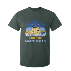 Im Just Here For The Matzo Balls T Shirt For Kid Funny Jewish Holiday Gift TS12 Dark Forest Green Print Your Wear