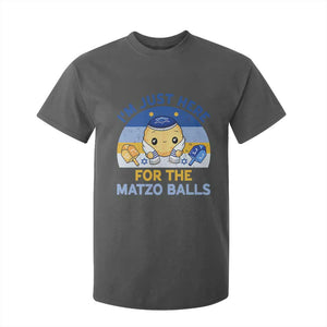 Im Just Here For The Matzo Balls T Shirt For Kid Funny Jewish Holiday Gift TS12 Dark Heather Print Your Wear