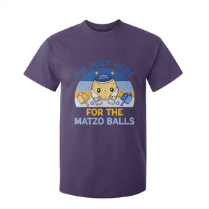 Im Just Here For The Matzo Balls T Shirt For Kid Funny Jewish Holiday Gift TS12 Purple Print Your Wear