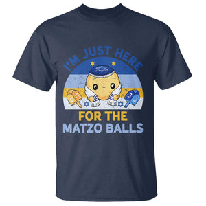 Im Just Here For The Matzo Balls T Shirt Funny Jewish Holiday Gift TS12 Navy Print Your Wear