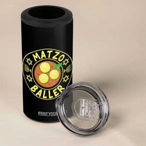 Funny Hanukkah Food Lover Gift 4 in 1 Can Cooler Tumbler Matzo Baller TS12 Print Your Wear