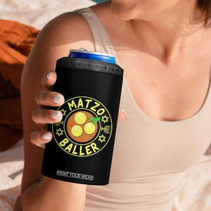 Funny Hanukkah Food Lover Gift 4 in 1 Can Cooler Tumbler Matzo Baller TS12 Print Your Wear
