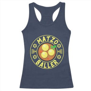 Funny Hanukkah Food Lover Gift Racerback Tank Top Matzo Baller TS12 Navy Print Your Wear