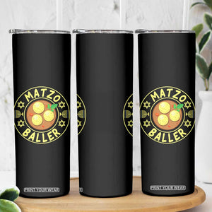 Funny Hanukkah Food Lover Gift Skinny Tumbler Matzo Baller TS12 Print Your Wear