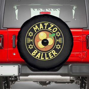 Funny Hanukkah Food Lover Gift Spare Tire Cover Matzo Baller TS12 Black Print Your Wear