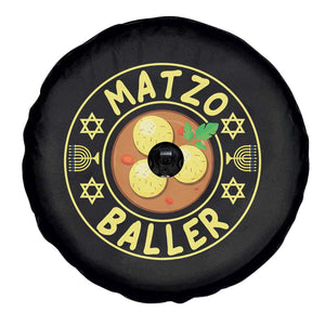 Funny Hanukkah Food Lover Gift Spare Tire Cover Matzo Baller - Print Your Wear