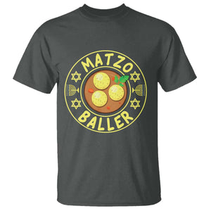Funny Hanukkah Food Lover Gift T Shirt Matzo Baller TS12 Dark Heather Print Your Wear