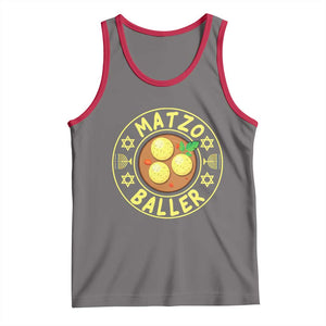 Funny Hanukkah Food Lover Gift Tank Top Matzo Baller TS12 Deep Heather Red Print Your Wear