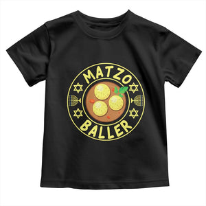 Funny Hanukkah Food Lover Gift Toddler T Shirt Matzo Baller TS12 Black Print Your Wear