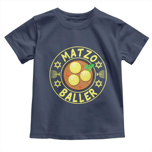 Funny Hanukkah Food Lover Gift Toddler T Shirt Matzo Baller TS12 Navy Print Your Wear