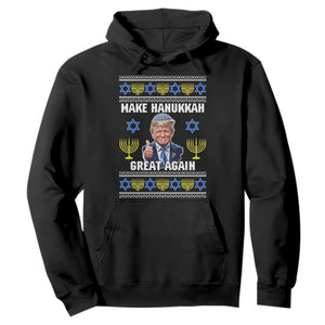 Make Hanukkah Great Again Hoodie Funny Ugly Jewish Holiday Gift TS12 Black Print Your Wear