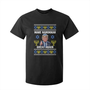 Make Hanukkah Great Again T Shirt For Kid Funny Ugly Jewish Holiday Gift TS12 Black Print Your Wear