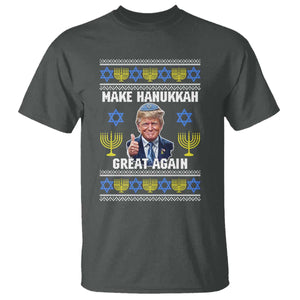 Make Hanukkah Great Again T Shirt Funny Ugly Jewish Holiday Gift TS12 Dark Heather Print Your Wear