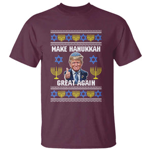 Make Hanukkah Great Again T Shirt Funny Ugly Jewish Holiday Gift TS12 Maroon Print Your Wear