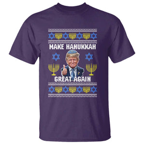 Make Hanukkah Great Again T Shirt Funny Ugly Jewish Holiday Gift TS12 Purple Print Your Wear
