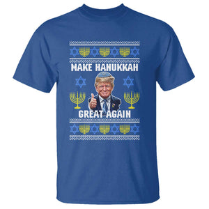 Make Hanukkah Great Again T Shirt Funny Ugly Jewish Holiday Gift TS12 Royal Blue Print Your Wear