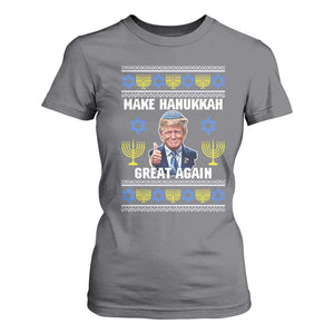 Make Hanukkah Great Again T Shirt For Women Funny Ugly Jewish Holiday Gift TS12 Charcoal Print Your Wear