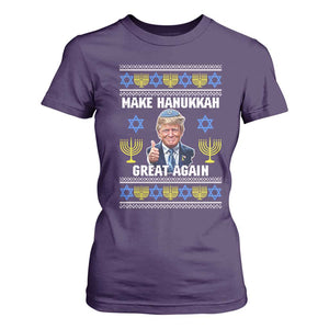 Make Hanukkah Great Again T Shirt For Women Funny Ugly Jewish Holiday Gift TS12 Purple Print Your Wear